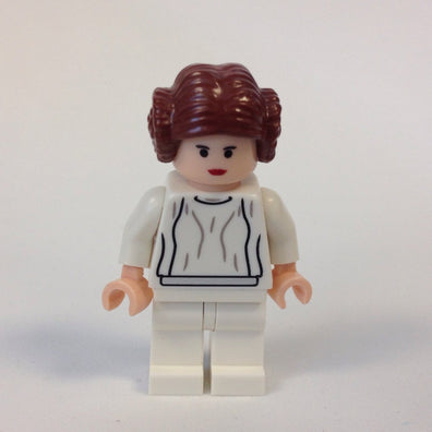 LEGO Minifigure -- Princess Leia (White Dress-Big Eyes)-Star Wars / Star Wars Episode 4/5/6 -- SW0175b -- Creative Brick Builders